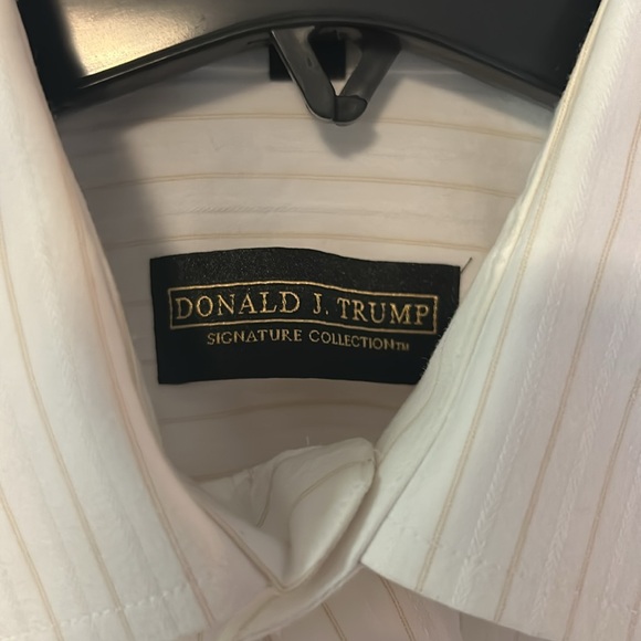 Donald Trump signature collection 🤑Tuxedo white stripe dressy shirt. - Picture 1 of 9